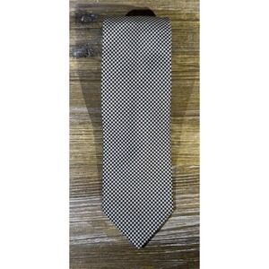 Breuer Eljo's University‎ Of Virginia UVA Tie Black White Vintage Silk Italy NWT
